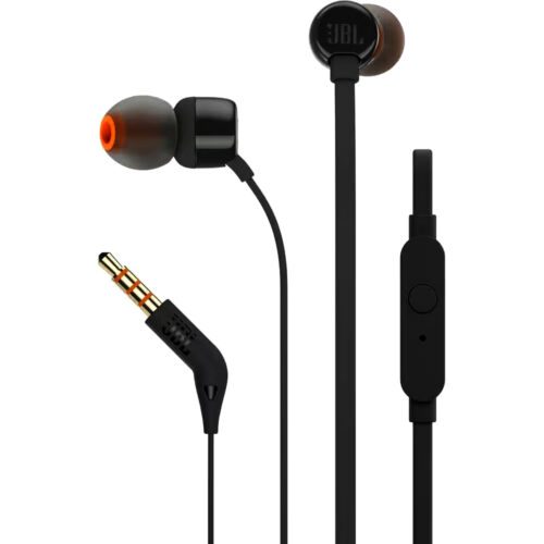 JBL Tune 110 Wired In-Ear Headphones with JBL Pure Bass Sound and Microphone-Black in smartx jordan amman