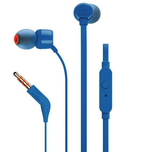 JBL Tune 110 Wired In-Ear Headphones with JBL Pure Bass Sound and Microphone-BLUE in smartx amman jordan