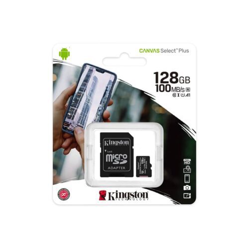 Kingston 128GB microSDHC Canvas Select Plus 100MB/s Read A1 Class10 UHS