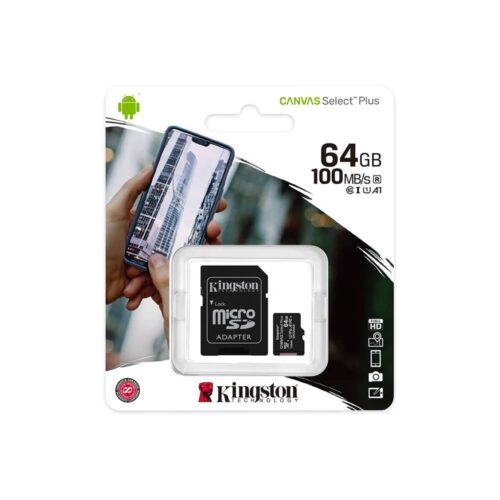 Kingston 64GB microSDHC Canvas Select Plus 100MB/s Read A1 Class10 UHS