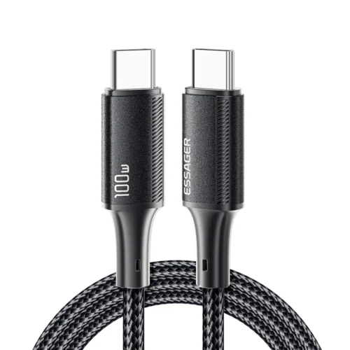 Essager 100W Braided USB C to USB C Cable – 2M in smartx jordan
