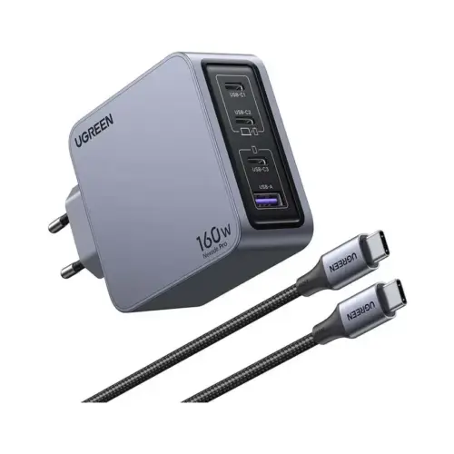 UGREEN Nexode Pro 160W GaN USB C Laptop Charger, 4-Port PD 3.1 PPS Fast Charger for MacBook Pro, Pixelbook, Dell XPS, iPad Pro, iPhone 17/16/15 Series, Galaxy S25/S24, Pixel 10/9, Steam Deck With Cable TYPE C 25877 IN AMMAN JORDAN SMARTXPC