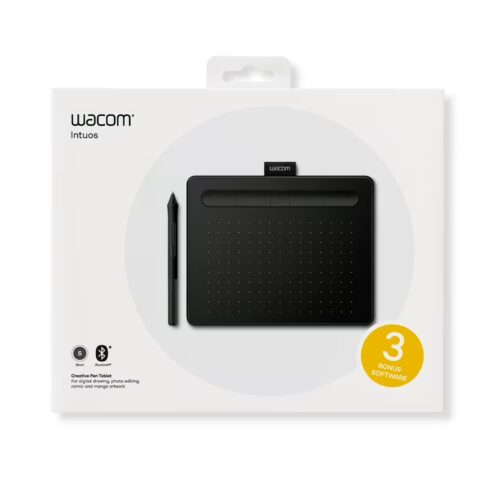 Wacom Intuos Small Bluetooth Graphics Drawing Tablet, 4 Customizable ExpressKeys, Portable for Teachers, Students and Creators, Compatible with Chromebook Mac OS Android and Windows - Black in jordan smartx