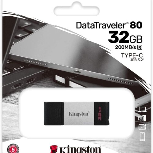 Kingston DataTraveler 80 32GB USB Type-C Flash Drive - Metal in smartx jordan