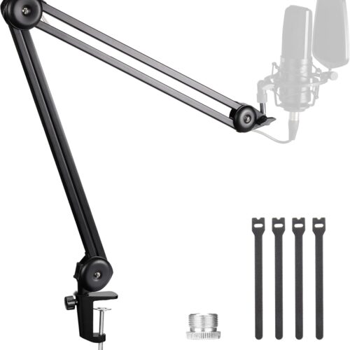 BOYA Microphone Boom Arm,Large Mic Arm (46 inch) with Desk Mount & 5/8"to 3/8"Screw Adapter Heavy-Duty Microphone Arm Stand Adjustable &Foldable for Streaming/Podcast/Gaming(BY-BA20) in smartx jordan