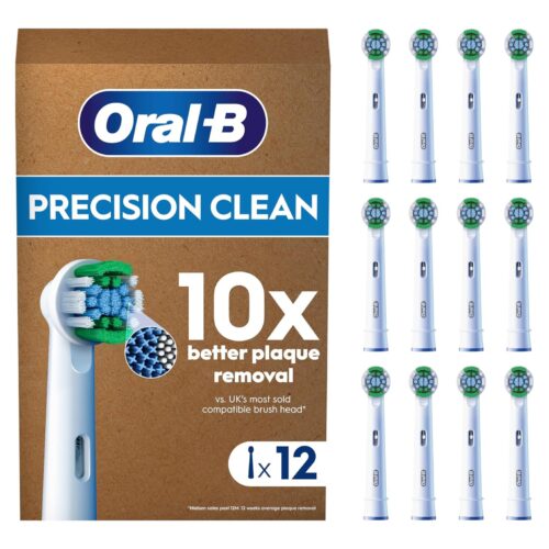 Oral-B Precision Clean PRO Electric Toothbrush Heads with CleanMaximiser Technology – 12 Pack Electric Toothbrush in smartx jordan