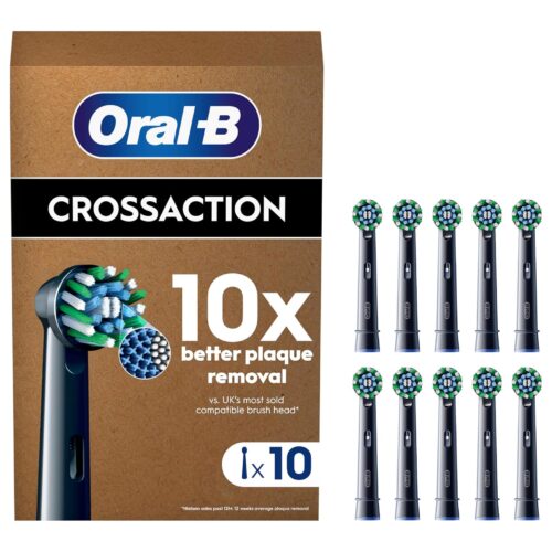 Oral-B CrossAction PRO Electric Toothbrush Heads with CleanMaximiser Technology – Black 10 Pack Electric Toothbrush in smartx jordan Oral-B CrossAction PRO Electric Toothbrush Heads with CleanMaximiser Technology – Black 10 Pack Electric Toothbrush in smartx jordan