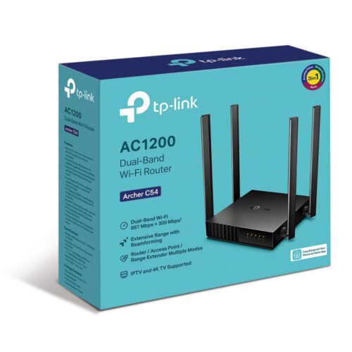 TP-LINK ARCHER C54 AC1200 DUAL-BAND Wi-Fi ROUTER in smartx jordan