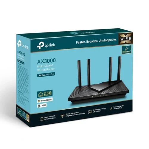 TP-LINK Archer AX55 Pro AX3000 Multi-Gigabit Wi-Fi 6 Router in smartx jordan
